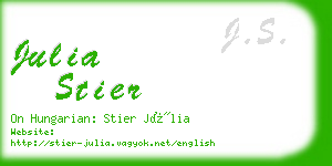 julia stier business card